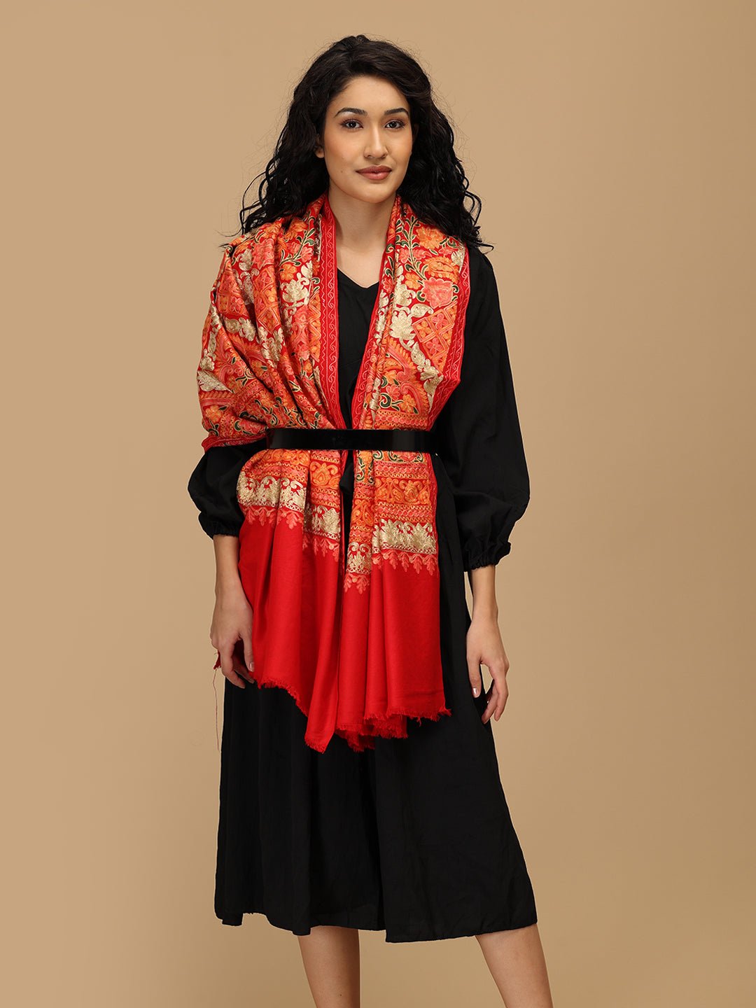 Laal Libaas Embroidered Woolen Stoles - Onesize Winter Stoles
