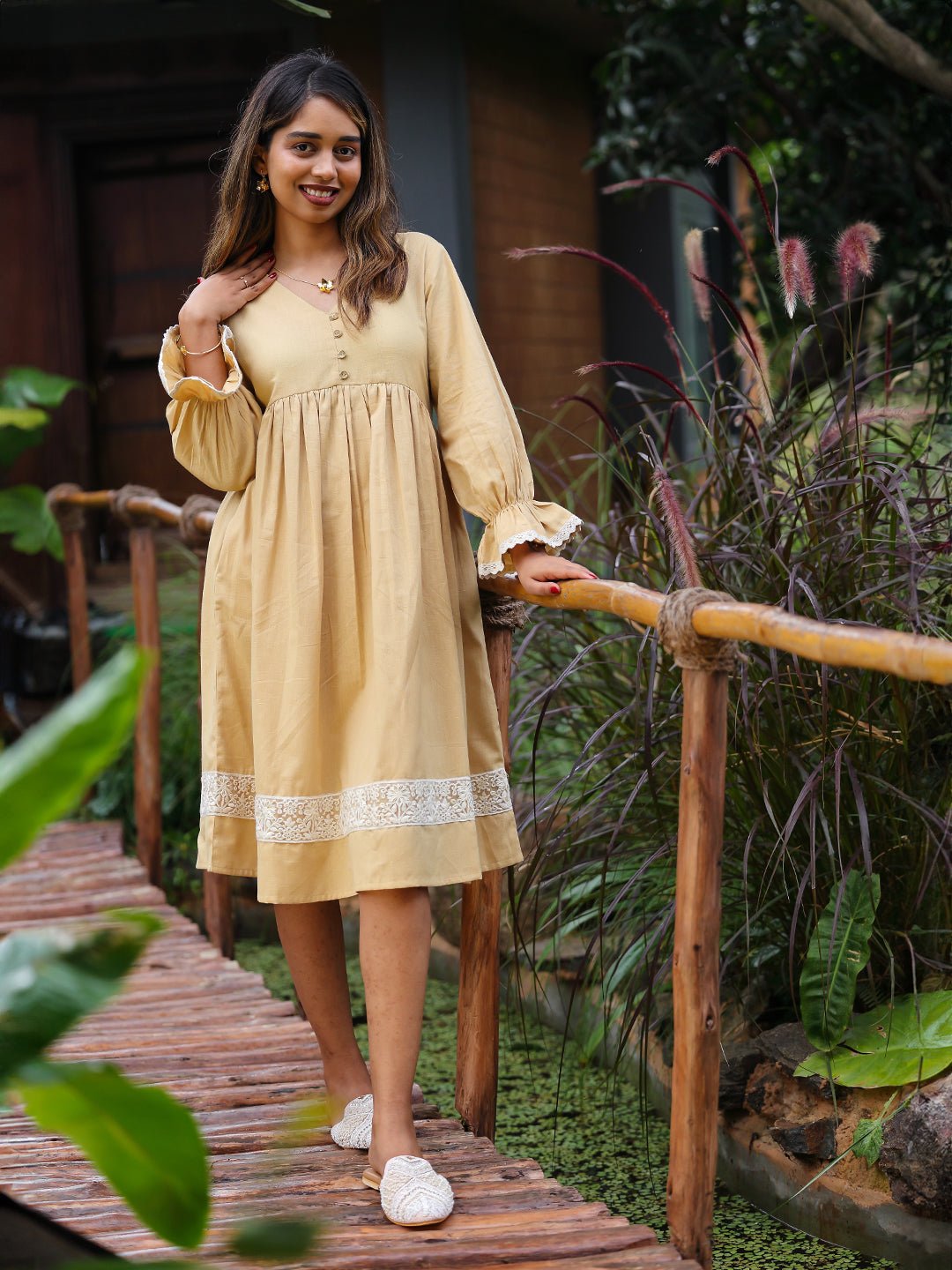 Lace & Grace Women's Dress - WES - SK - LCTHR - S
