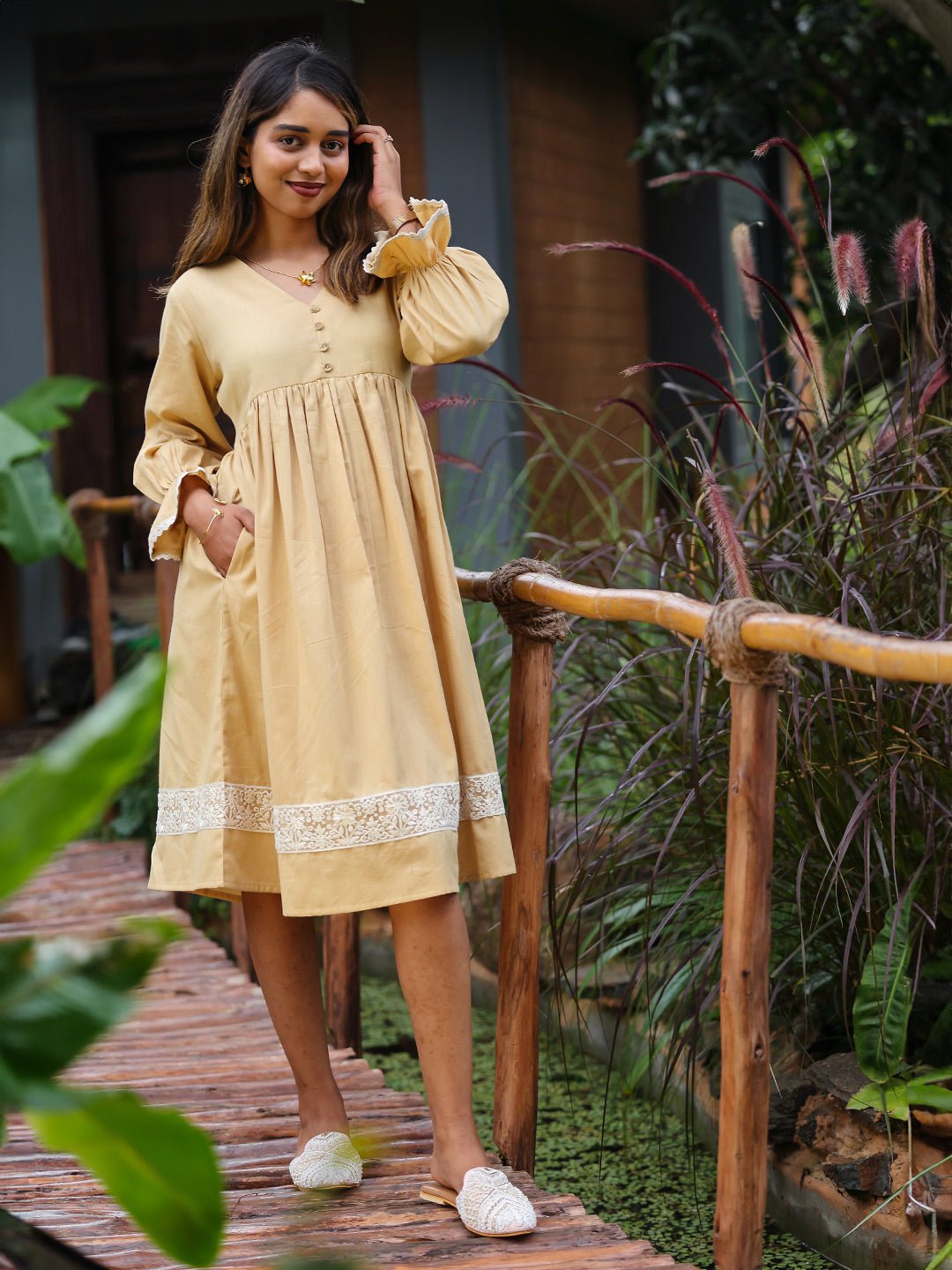 Lace & Grace Women's Dress - WES - SK - LCTHR - S