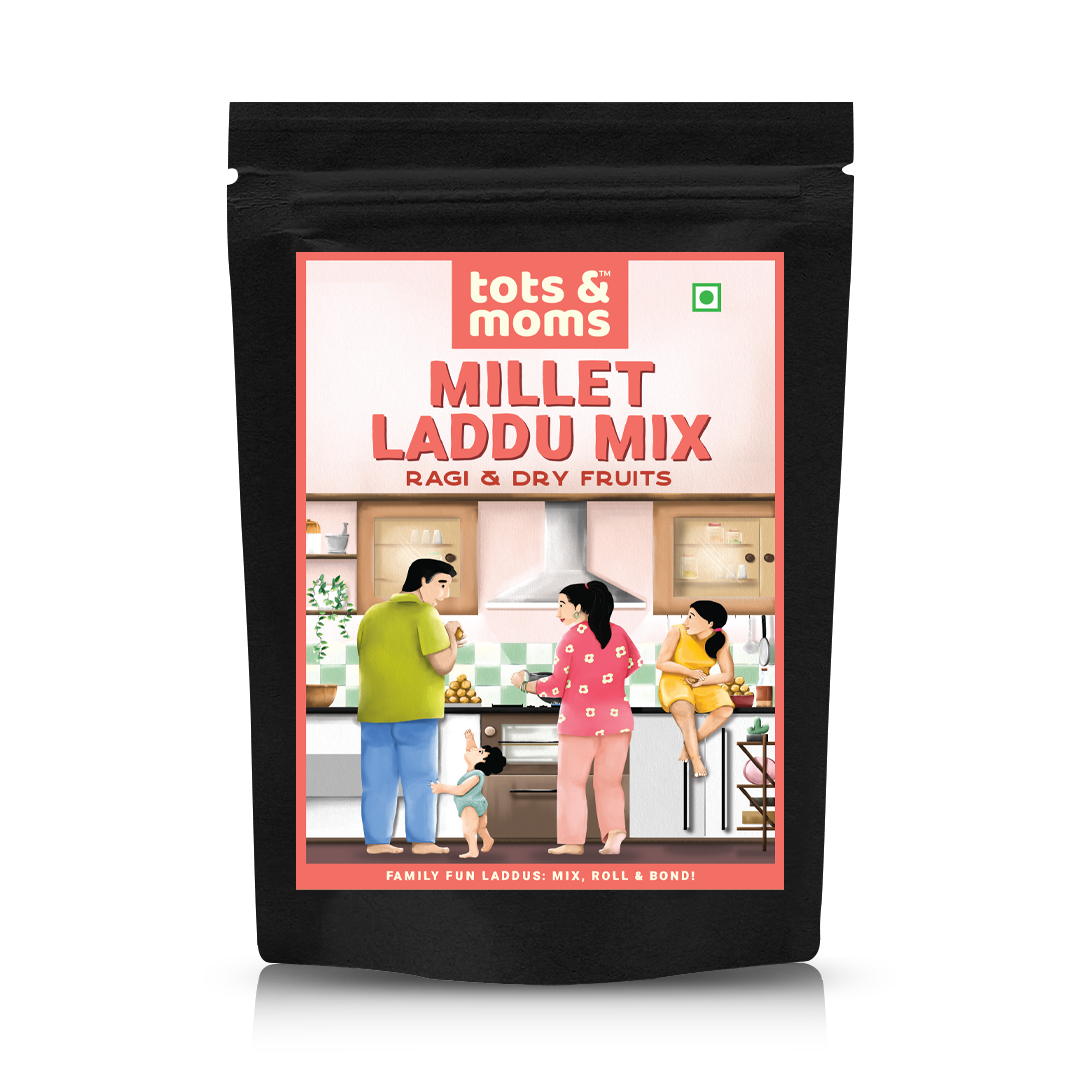 Tots & Moms Kids DIY Ragi & Dry Fruits Laddu Mix 200g