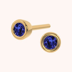 LadyBug Halo Tanzanite Earrings - 14 K Kids Jewellery