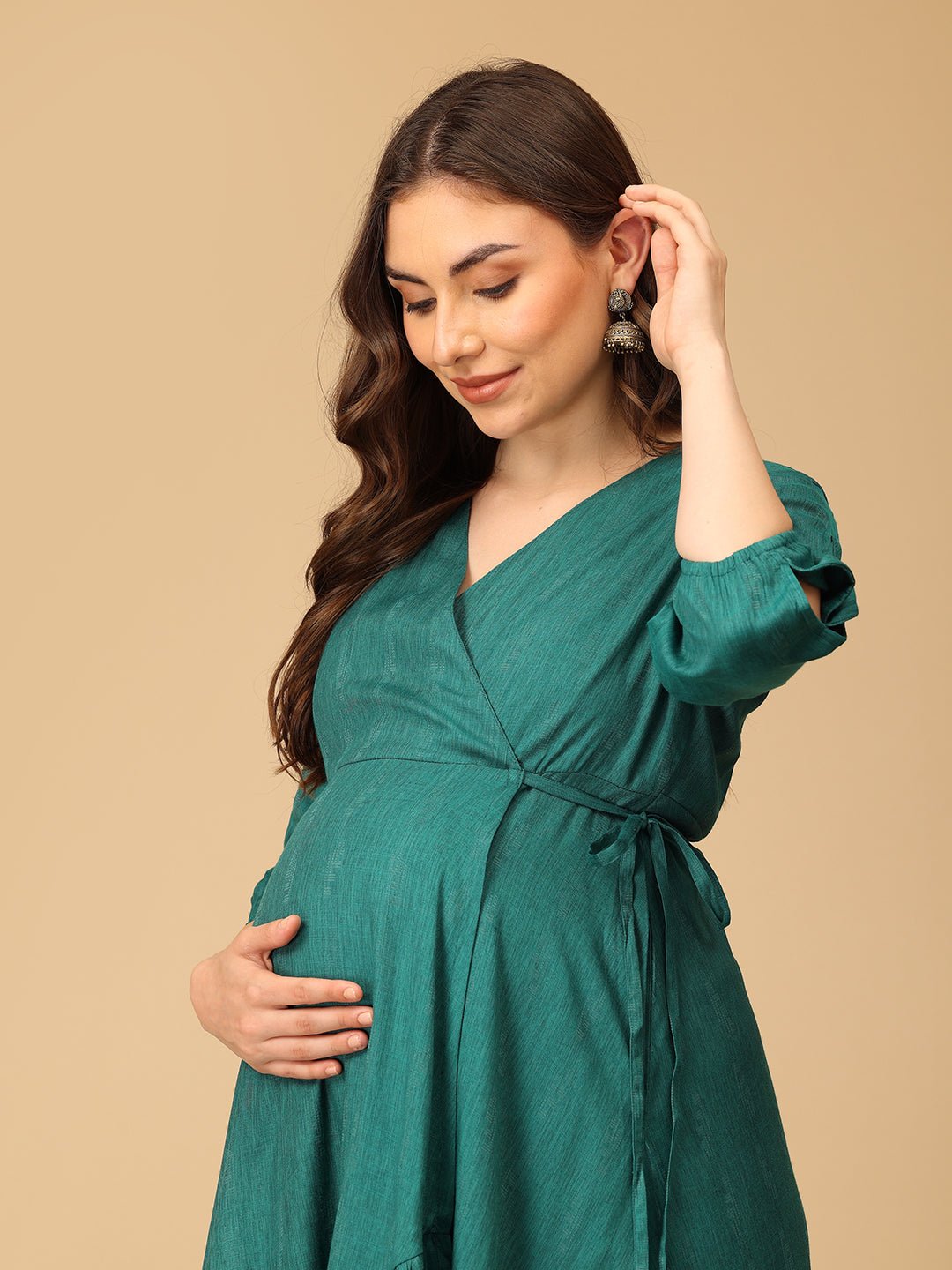 Lagoon Swing Maternity Wrap Dress - DRS - SK - LGNSW - S