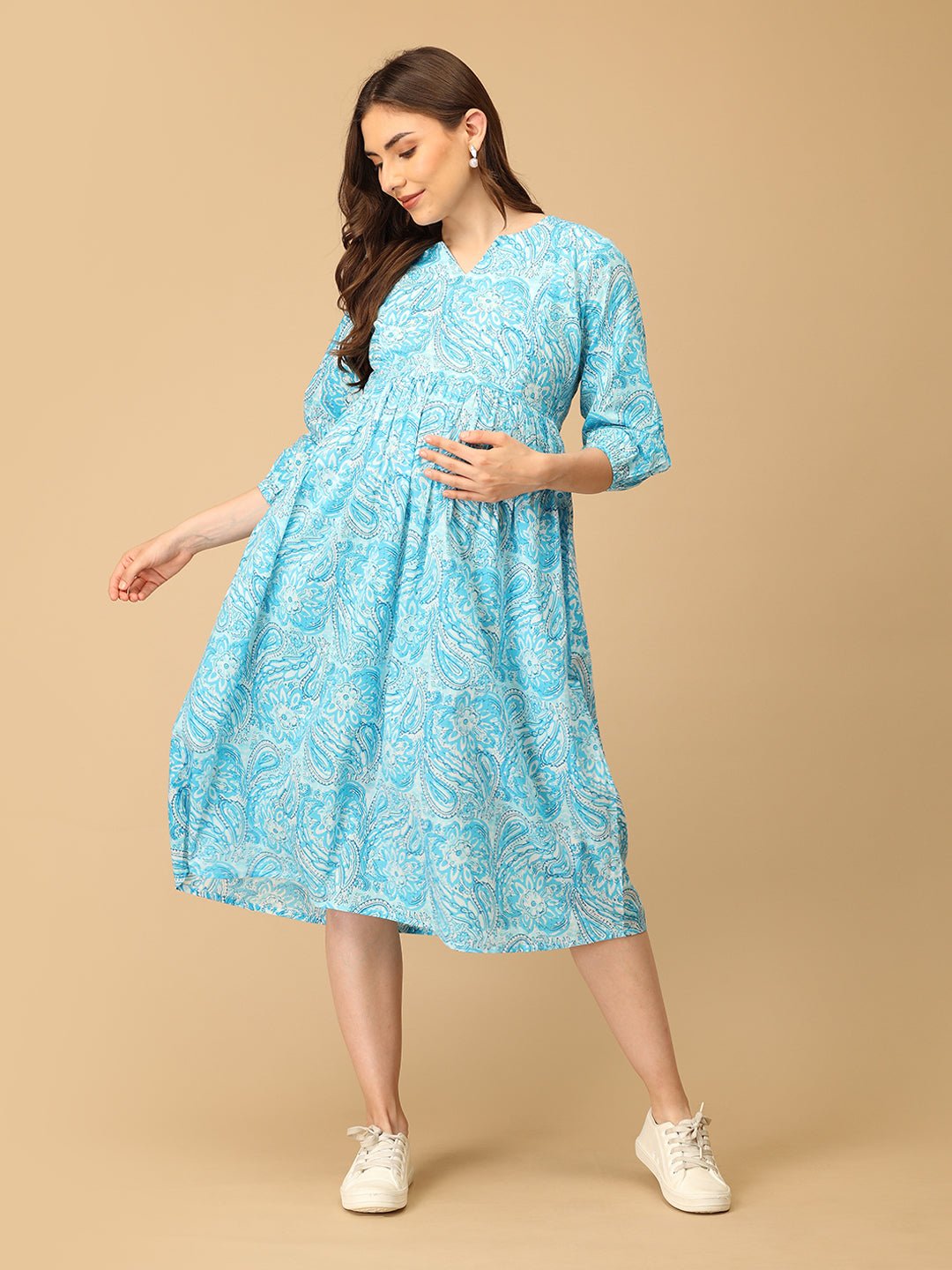 Lagoon Tales Maternity and Nursing Dress - DRS - SK - LGNTL - S