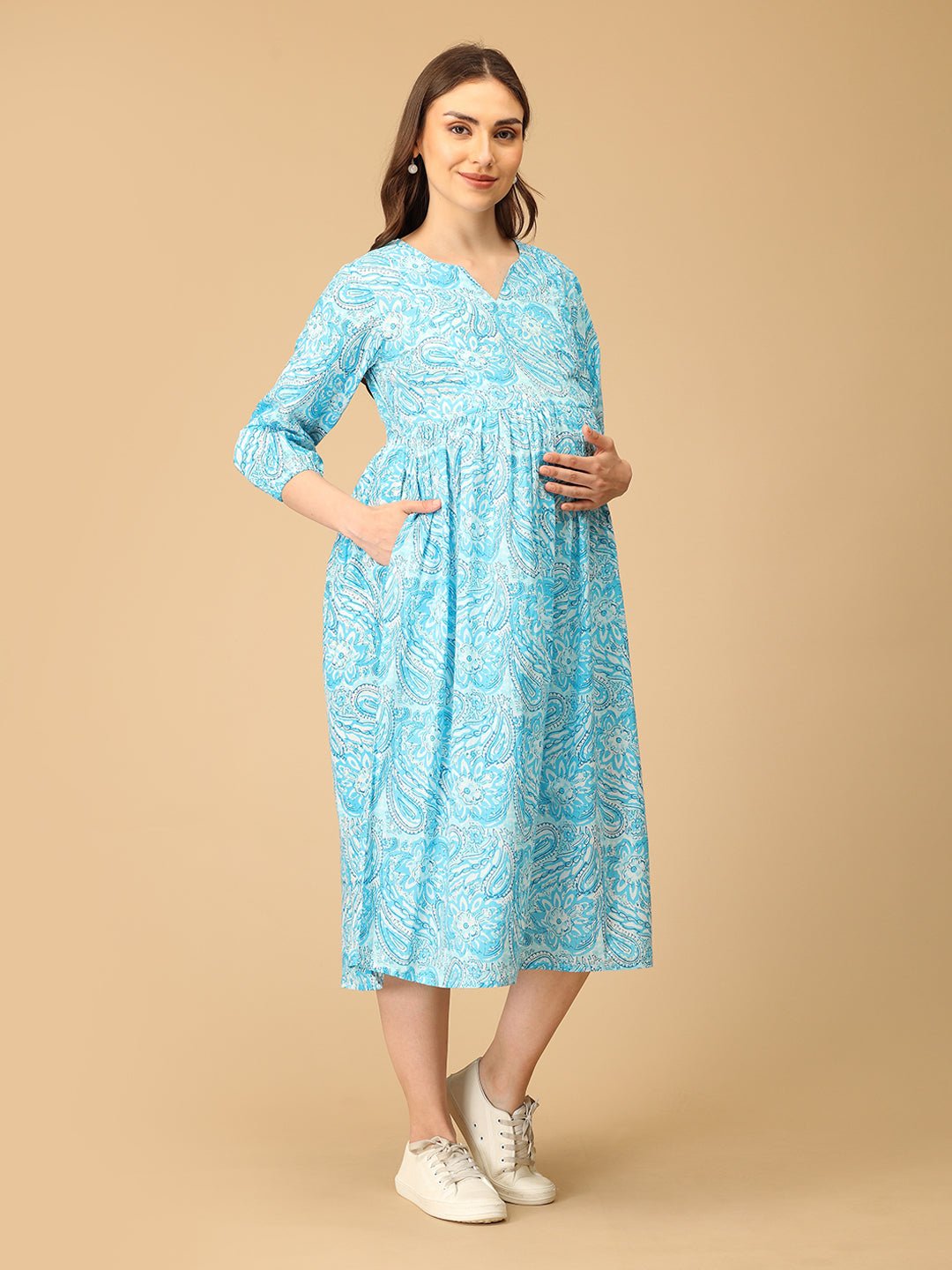 Lagoon Tales Maternity and Nursing Dress - DRS - SK - LGNTL - S