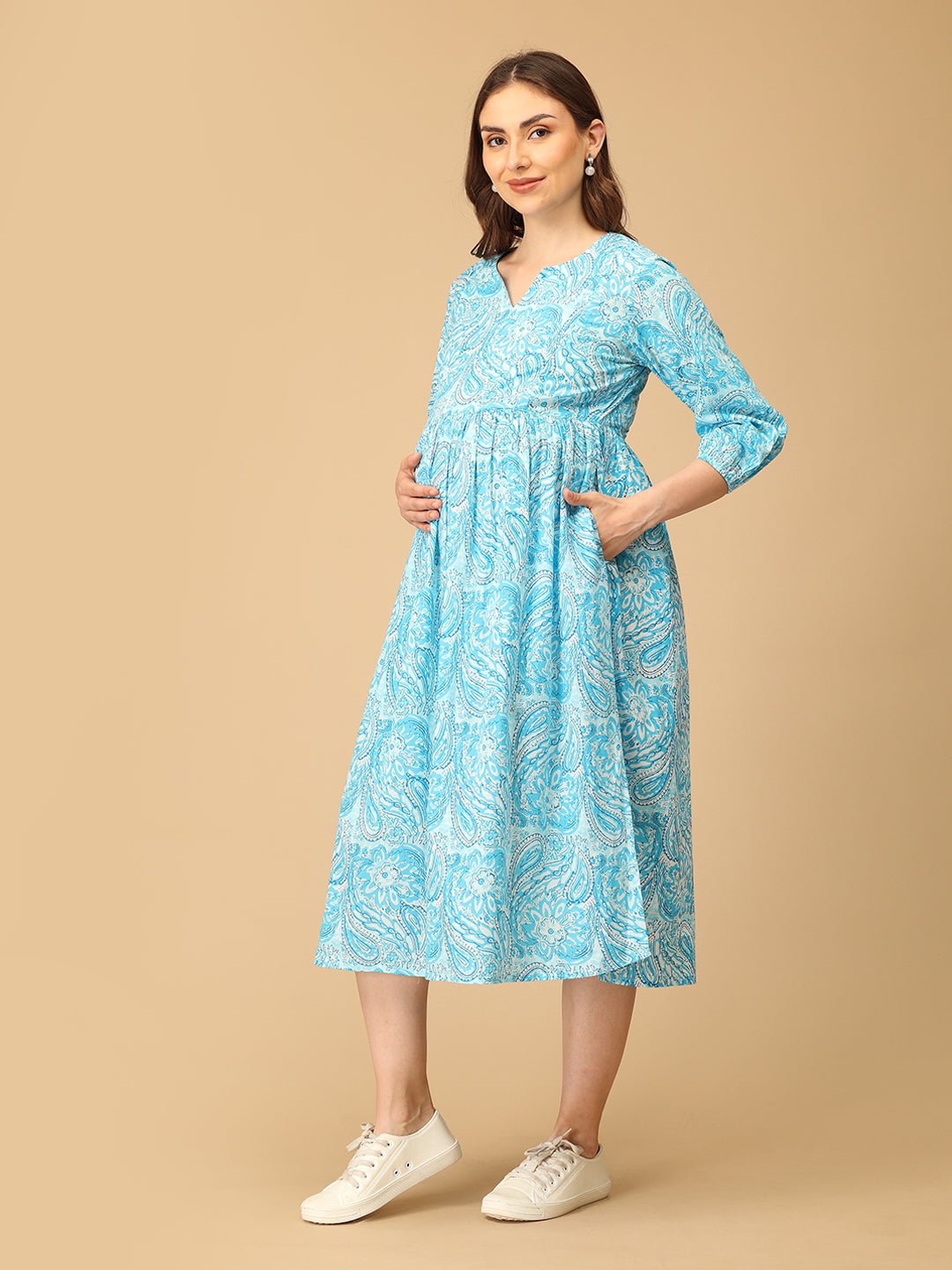 Lagoon Tales Maternity and Nursing Dress - DRS - SK - LGNTL - S