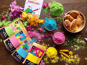 Premium Organic Holi Gulaal 80g x 4 Colors - NATURAL_HOLI_COLOR