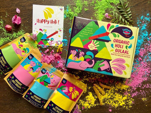 Premium Organic Holi Gulaal 80g x 4 Colors - NATURAL_HOLI_COLOR