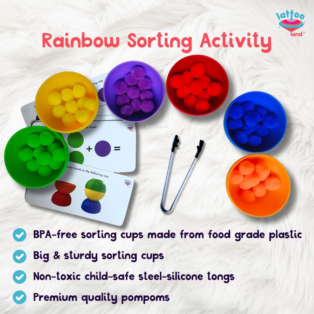 Lattooland Rainbow Sorting Activity Set - Activity Toys