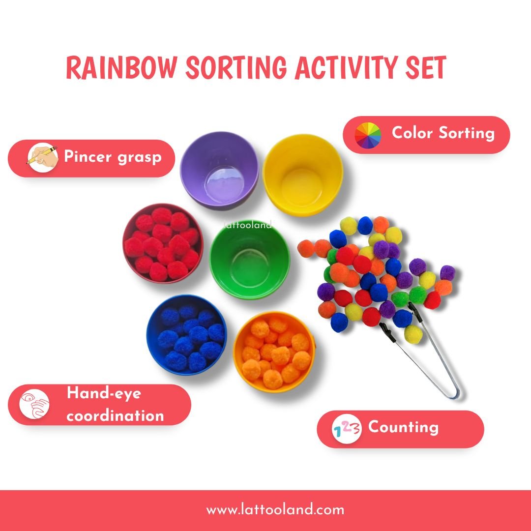 Lattooland Rainbow Sorting Activity Set - Activity Toys