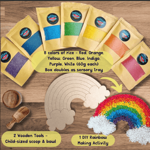 LattooLand Sensory Rainbow Rice Kit - Multicolour - Rainbow_rice_kt