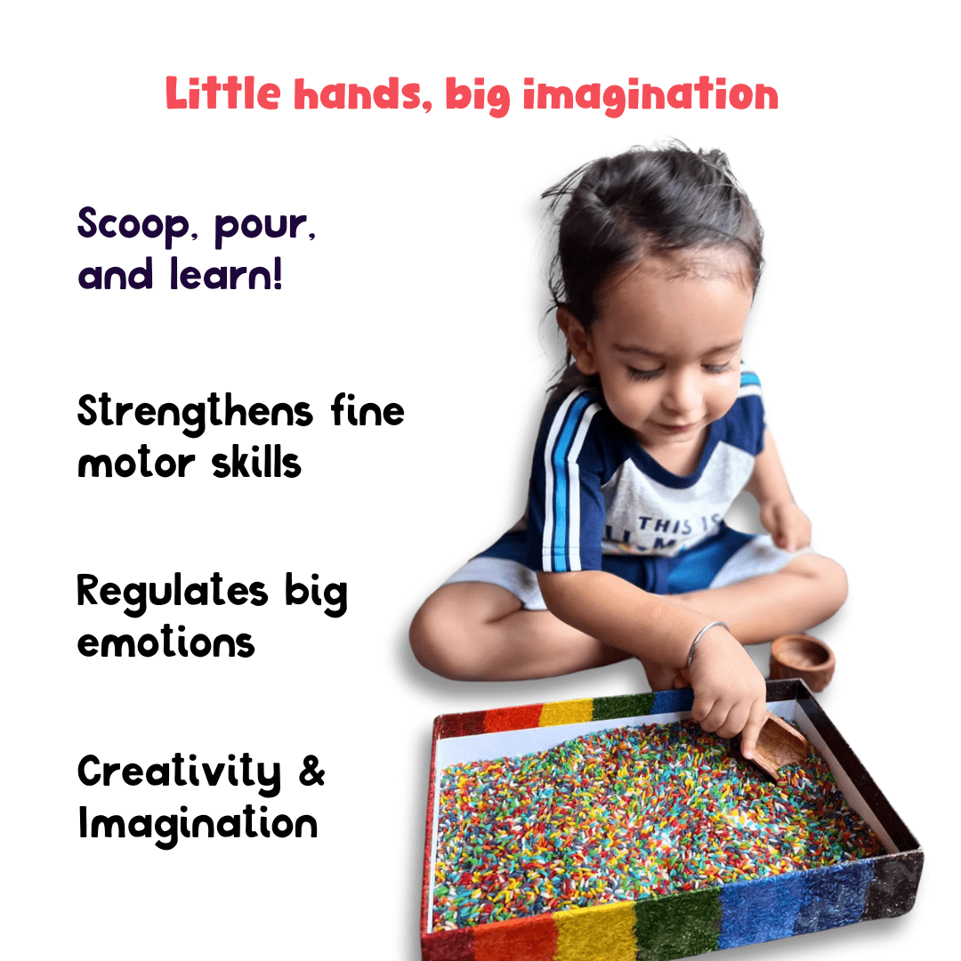 LattooLand Sensory Rainbow Rice Kit - Multicolour - Rainbow_rice_kt