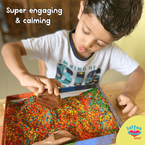 LattooLand Sensory Rainbow Rice Kit - Multicolour - Rainbow_rice_kt