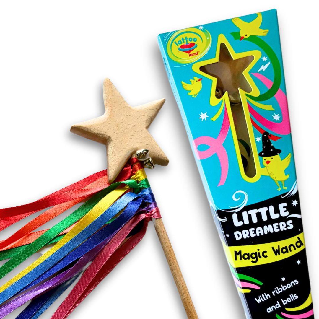 Lattooland Wooden Wand | Wizard Wand | Star Wand | Fairy Wand for Kids - Toys
