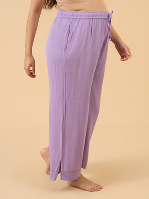 Laven-Dare to Dream Maternity and Nursing Nightwear Set - Lavender Maternity Nightwear Set