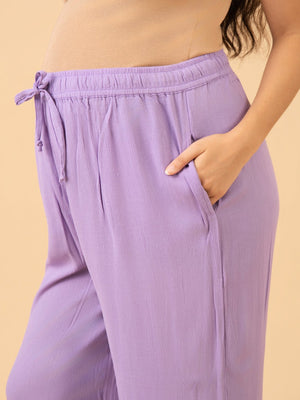 Laven-Dare to Dream Maternity and Nursing Nightwear Set - Lavender Maternity Nightwear Set