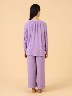 Laven-Dare to Dream Maternity and Nursing Nightwear Set - Lavender Maternity Nightwear Set