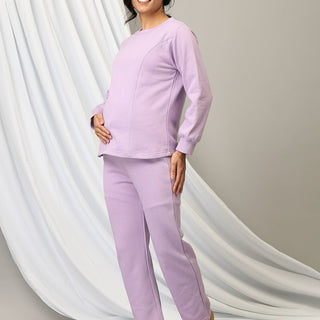 Lavender Lush Maternity and Nursing Pajama Loungewear Set - NW - SD - LVDRL - S