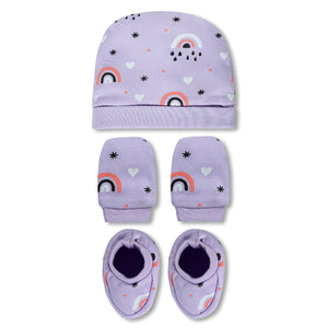 Lavender Pixie 4 PCS New Born Gift Hamper Set - Glitter - Lavender Gift Box