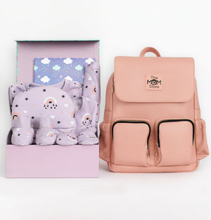 Lavender Pixie Gift Box with Diaper Bag - Preemie Gift Box
