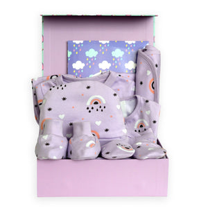 Lavender Pixie Gift Box with Diaper Bag - Preemie Gift Box