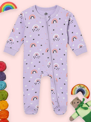 Lavender Twinkle Infant Zipper Romper - ROM - TC - LVNTW - PM