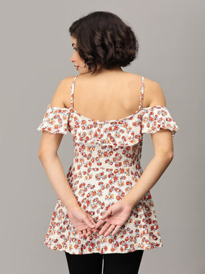 Lavishly Loved Floral Maternity And Nursing Top - MAT-SD-CRM-S