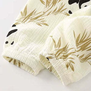Lazy Panda, Organic Crushed soft Muslin Cotton Kids Nightsuit - 4 - 5 Years Nightsuits