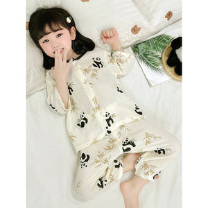 Lazy Panda, Organic Crushed soft Muslin Cotton Kids Nightsuit - 4 - 5 Years Nightsuits