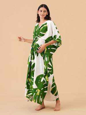 Leaf It To Me Maternity and Nursing Kaftan Nighty - S Maternity Nightwear