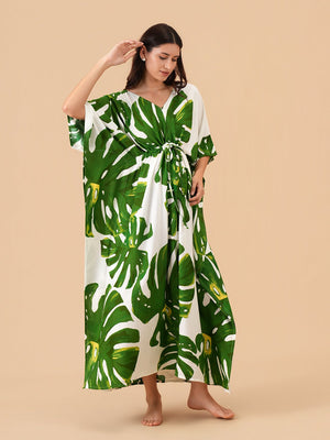 Leaf It To Me Maternity and Nursing Kaftan Nighty - S Maternity Nightwear