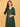 Leaf Me Breathless Maternity Wrap Dress mid-length front pose with model gently holding baby bump, highlighting V-neckline and empire waist.