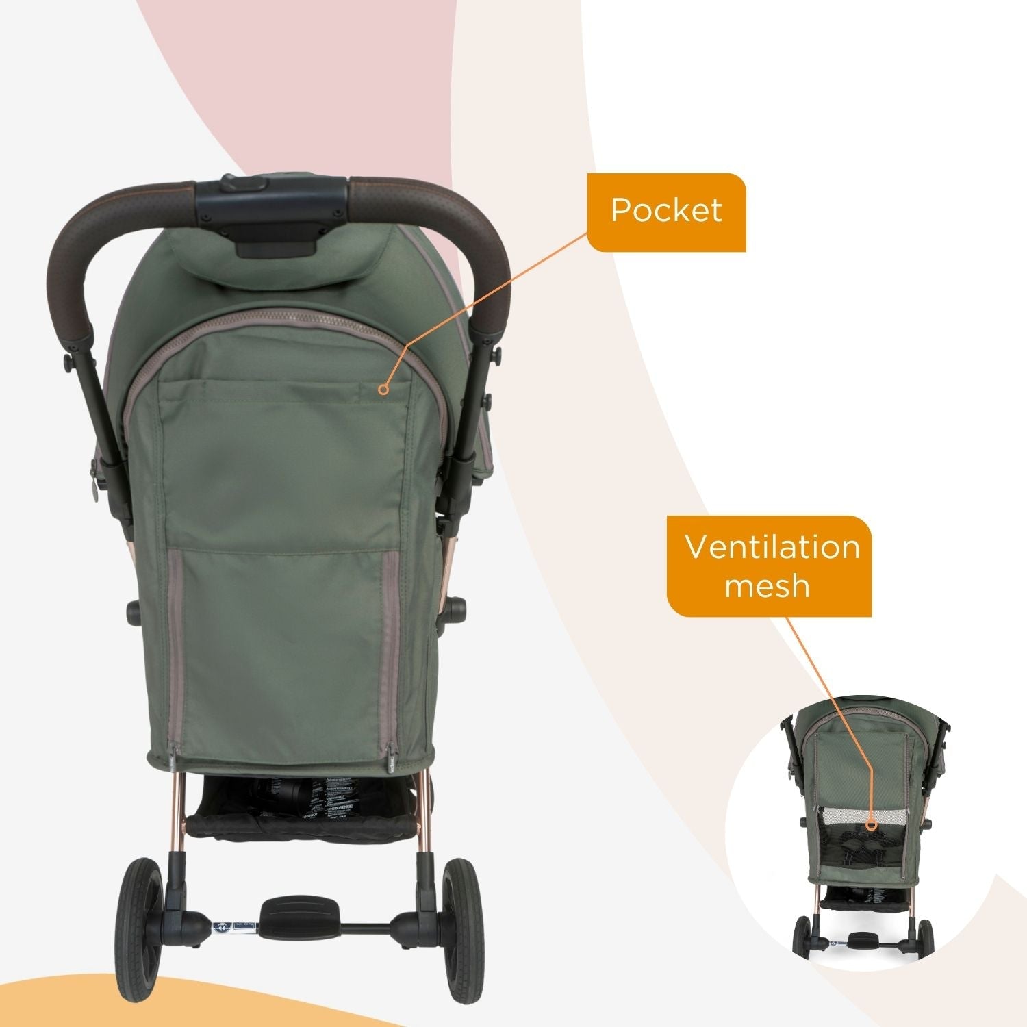Leclerc Baby Influencer XL Stroller Army Green - LEC10010