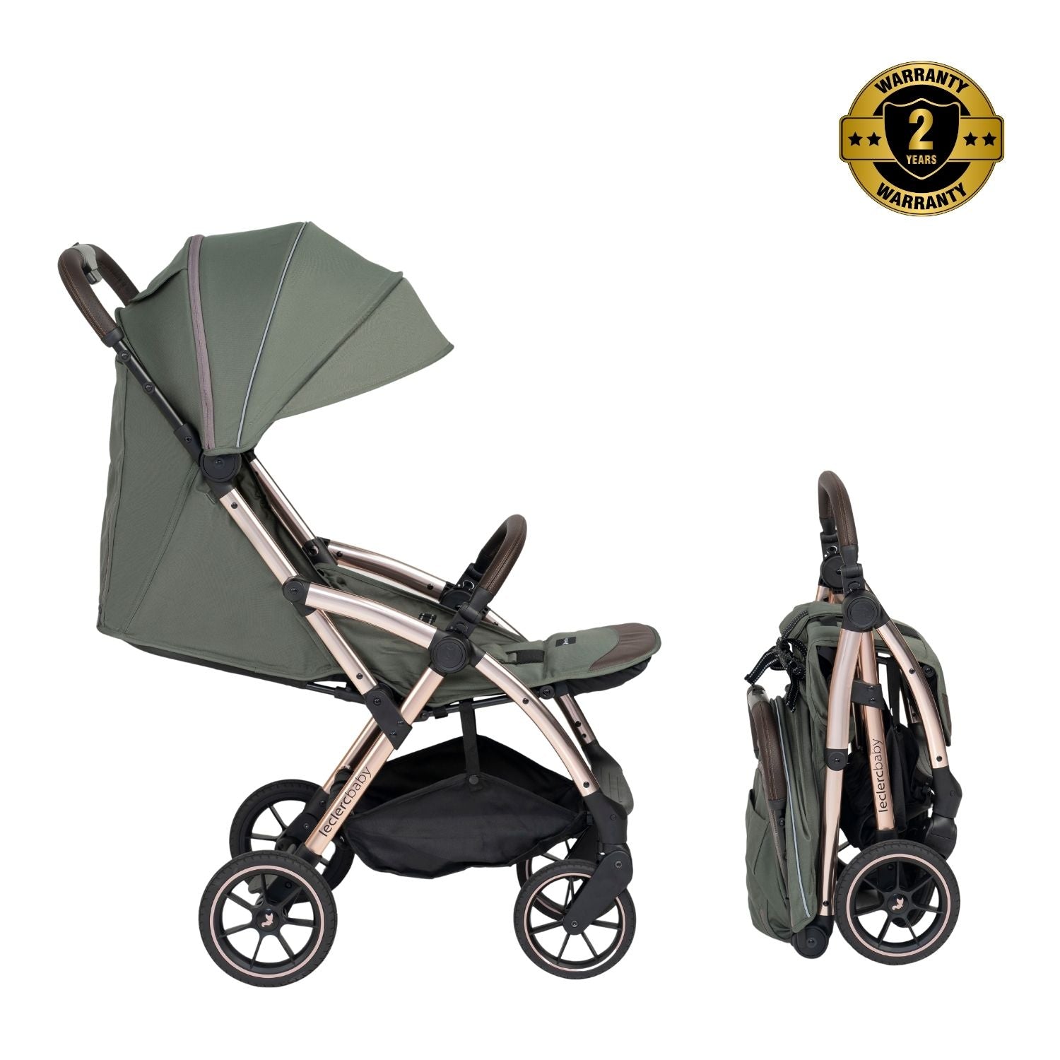 Leclerc Baby Influencer XL Stroller Army Green - LEC10010