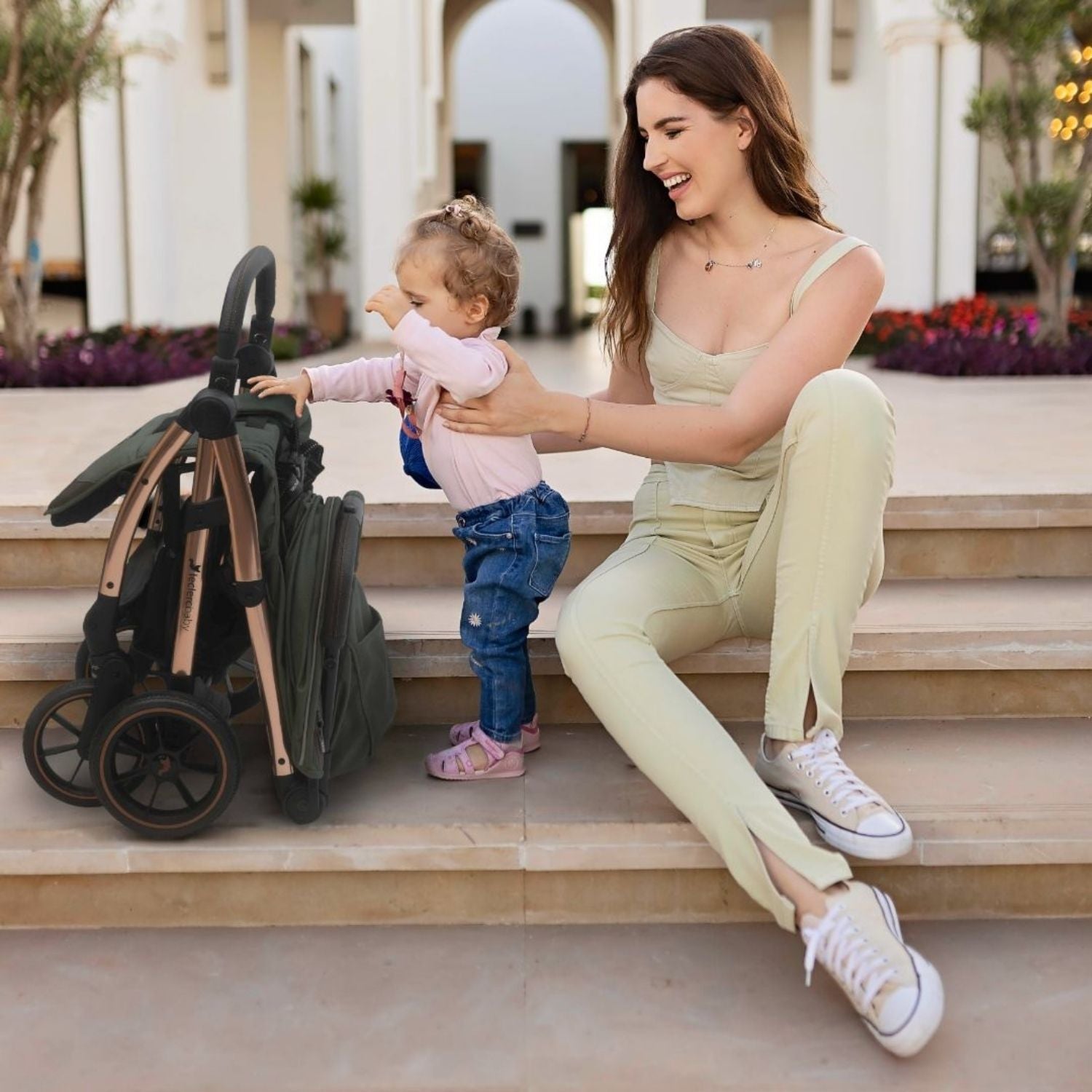 Leclerc Baby Influencer XL Stroller Army Green - LEC10010