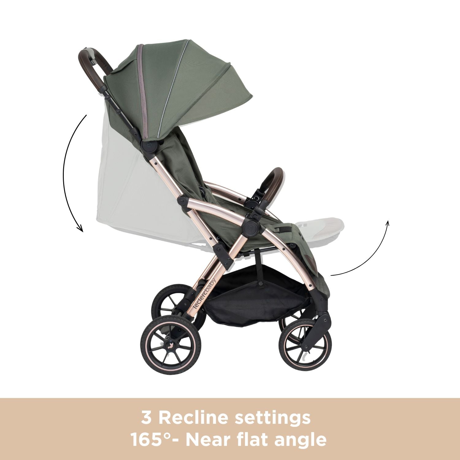 Leclerc Baby Influencer XL Stroller Army Green - LEC10010