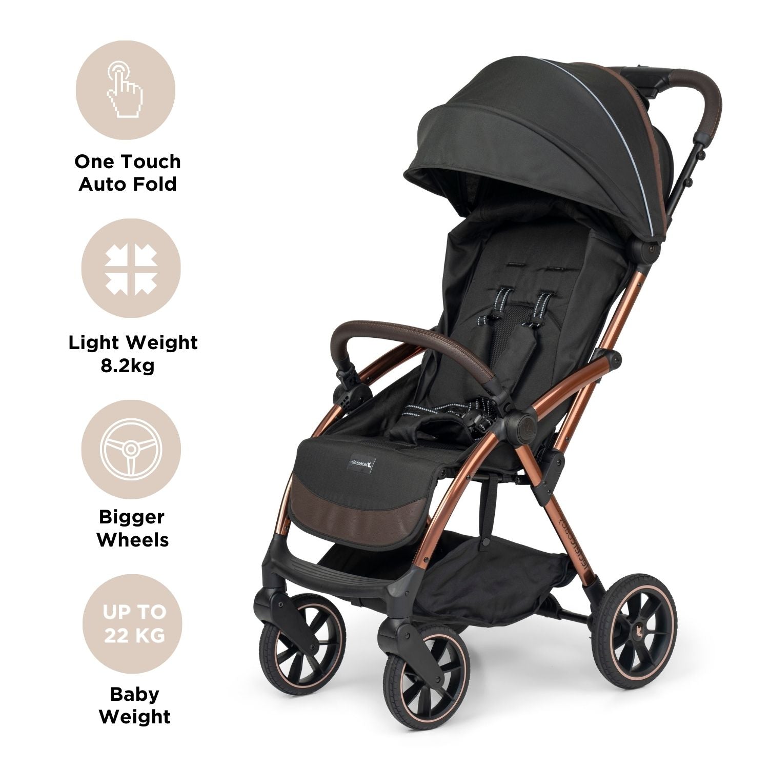Leclerc Baby Influencer XL Stroller Black Brown - LEC10011