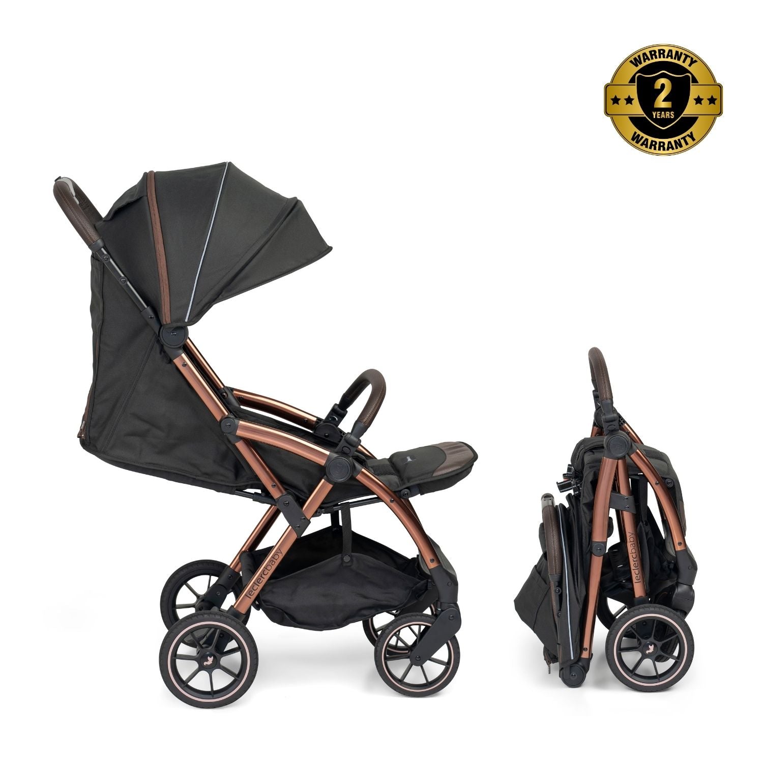 Leclerc Baby Influencer XL Stroller Black Brown - LEC10011