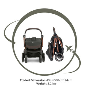 Leclerc Baby Influencer XL Stroller Black Brown - LEC10011