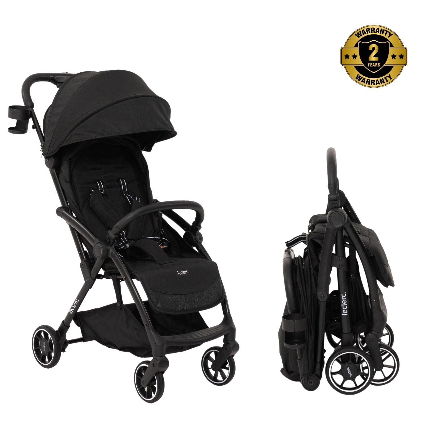 Leclerc Baby Magicfold Plus Stroller Black - LEC25970