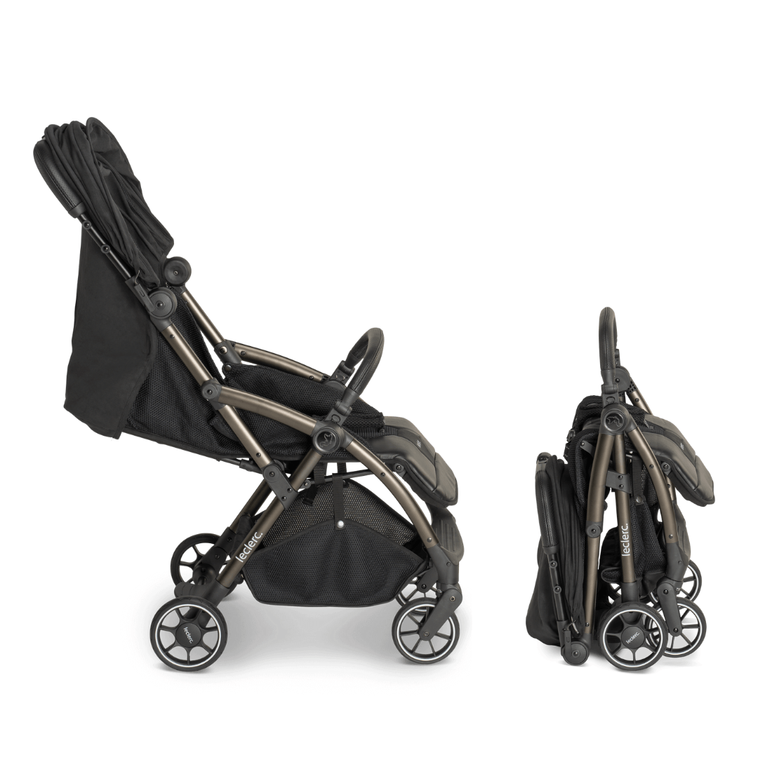 Leclercbaby Bundle Deal Hexagon Carbon Black (Stroller + Diaper Bag) - BUNHEX030