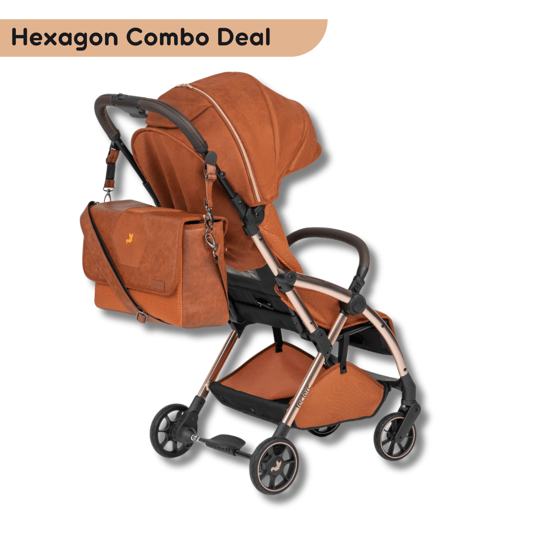 Leclercbaby Bundle Deal Hexagon Heritage Sport (Stroller + Diaper Bag) - BUNHEX010