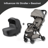 Leclercbaby Bundle Influencer Air Violet Grey (Stroller + Bassinet) - BUNAR020