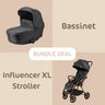 Leclercbaby Bundle MF Plus Black (Stroller + Bassinet) - LECXL050