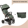 Leclercbaby Combo Influencer XL Army Green (Stroller + Organiser) - BUNXL020