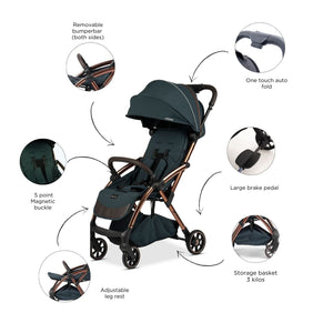 Leclercbaby Influencer Air Stroller Denim Blue - LEC20016