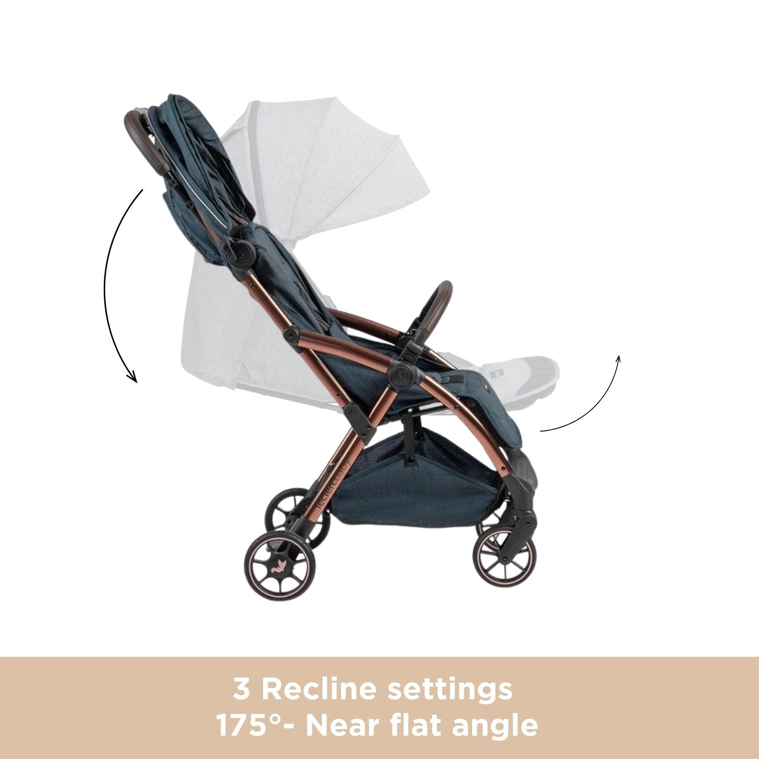 Leclercbaby Influencer Air Stroller Denim Blue - LEC20016