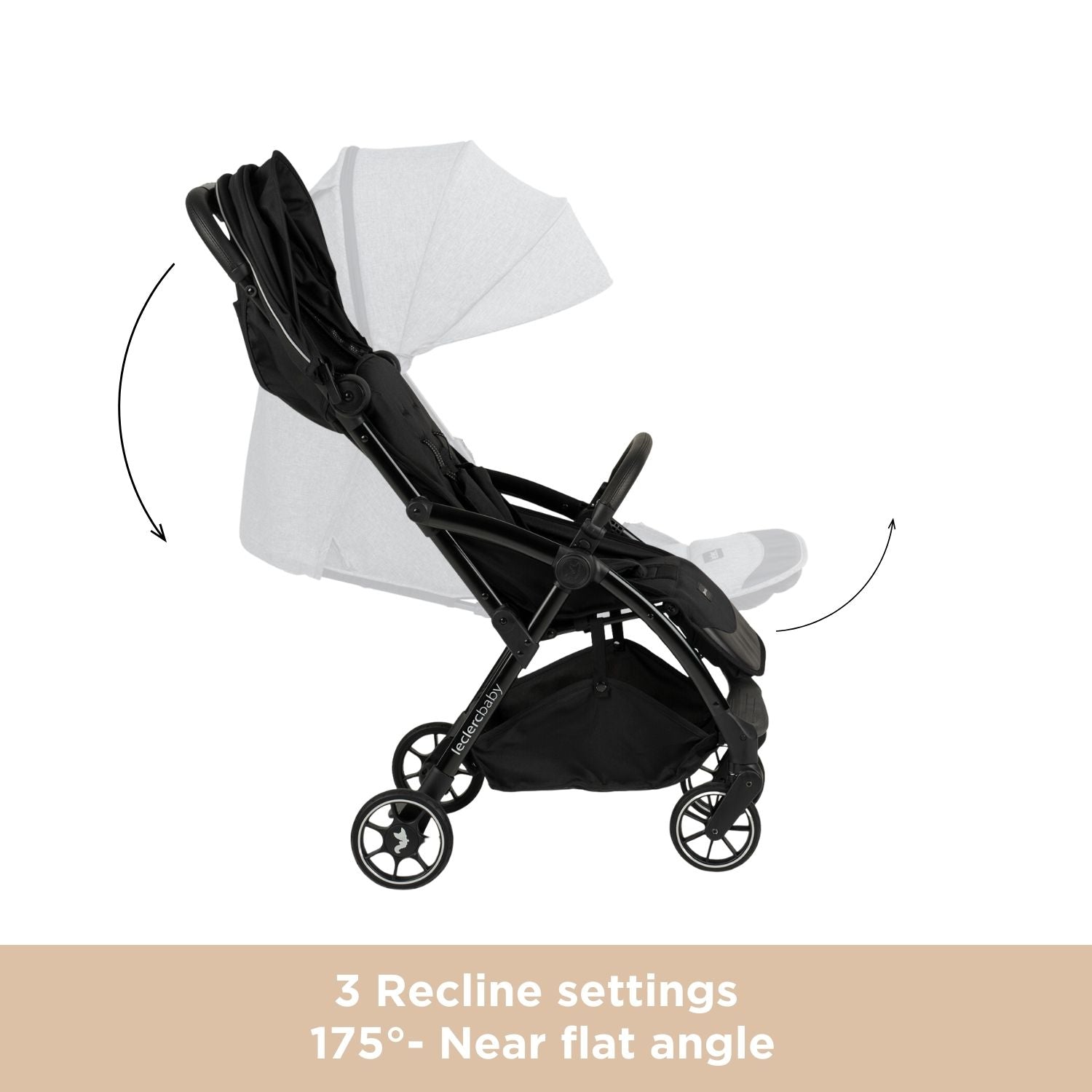 Leclercbaby Influencer Air Stroller Piano Black - LEC20018