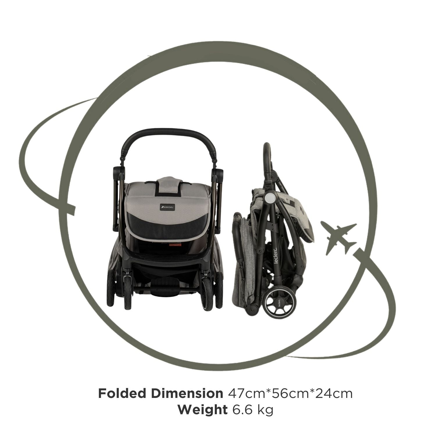 Leclercbaby Influencer Air Stroller Violet Grey - LEC20015