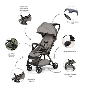 Leclercbaby Influencer Air Stroller Violet Grey - LEC20015