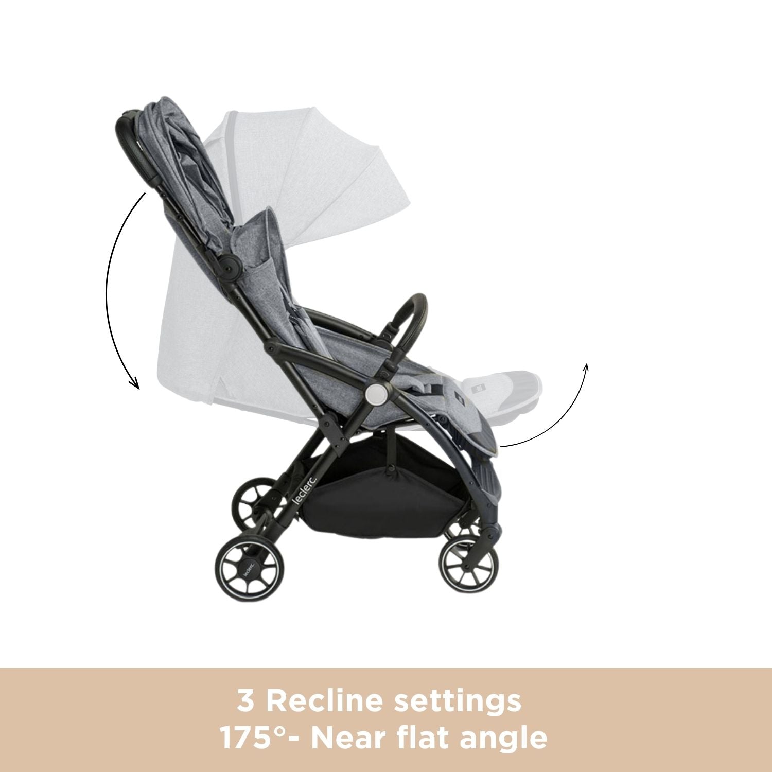 Leclercbaby Influencer Air Stroller Violet Grey - LEC20015
